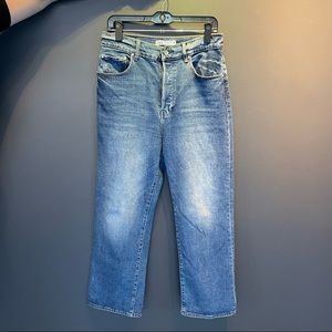 Zara High Rise Straight Leg Jeans